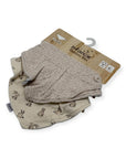 Beige baby bloomers with a pattern on a white background, featuring the brand 'infancia'.