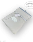 Mothers Choice Cotton Waffle Blanket Grey Cloud Embroid