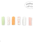 Mothers Choice 6 Pack Baby Washcloth Set - Peach Fruit