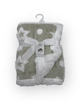 Mothers Choice Sherpa Fleece Stars Blanket Grey