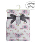 Mothers Choice Baby Blanket 100% Polyester - Pink Elephant & Flower