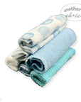 Mothers Choice 6 Pack Baby Washcloth Set - Blue Elephant