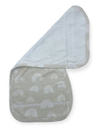 Mothers Choice 2 Pack Baby Burp Cloths / Burpers Set - Stone