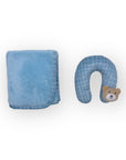 Mothers Choice Super Soft Coral Fleece Blanket & Pillow Set – Blue Bear