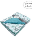 Mothers Choice Micromink Furlined Baby Blanket - Blue Elephant