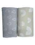 Mothers Choice Bambo 2 Pack Baby Waterproof Change Mat - Grey