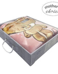 Gift box with a teddy bear design and 'Mother's Choice' branding on a white background