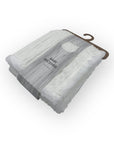 Mothers Choice Sherpa Fleece Stripe Blanket White