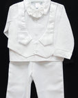 Mothers Choice Boys White Cristening Suit Longsleeve