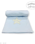 Mothers Choice Cotton Waffle Blanket Blue Star Embroid