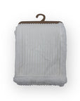 Mothers Choice Sherpa Fleece Stripe Blanket White