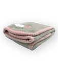 M/C SUPER SOFT CORAL FLEECE AND BINDING BLANKET GIRL'S MOON