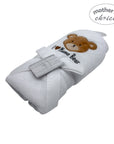 Mothers Choice 100% Cotton Baby Hooded Towel I Love Mama Bear