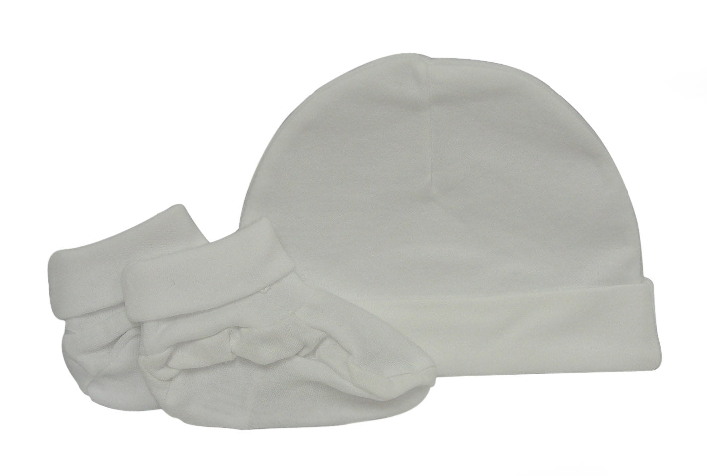 INFANTS 2 PIECE 100% COTTON SET WHITE