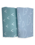 M/C BAMBOO 2PK WATERPROOF CHANGE MAT BLUE