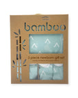 Bamboo 3-piece newborn gift set packaging with 'mother and child' branding.