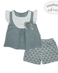 Mothers Choice Cotton Linen 2 Piece Set Summer Dip