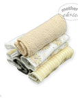 Mothers Choice 6 Pack Washcloth Set Stone Bear