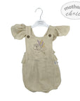 M/C MUSLIN S/L ROMPER BEIGE 18M