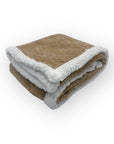Mothers Choice Sherpa Fleece Blanket Brown