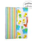 Mothers Choice 2 Pack Baby Flannel Receivers - Zoo / Stripes
