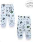 M/C 2 PACK LEGGINGS 'MINT ART' 3-6M