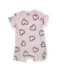 2 PACK ROMPER GIRLS 'HEART/POLKA'