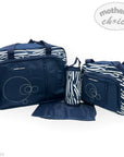 MC MICROFIBRE 4PC DIAPER BAG - NAVY