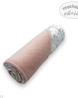 Mothers Choice 100% Cotton Baby Quilted Hooded Receiver - Pink Rainbow