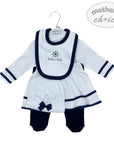 Mothers Choice Inf Girls 5 Piece Navy Sailor Romper Set