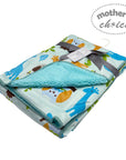 Mothers Choice Micromink Furlined Baby Blanket - Blue Animals
