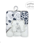 Mothers Choice 3 Piece Hooded Towels And 3 Piece Facecloths Milk Bottle