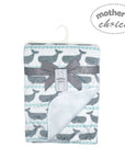 Mothers Choice Micromink Furlined Baby Blanket - Whale