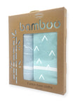 Mothers Choice 2 Pack Baby Burp Cloths / Burpers Set - Blue