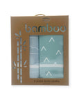 Mothers Choice 2 Pack Baby Burp Cloths / Burpers Set - Blue