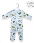 M/C ZIPPER BABYGROW 'MINT ART' NB