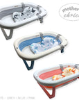Mothers Choice Foldable Baby Bath Tub with Pillow & Built-in Thermometer
