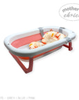 Mothers Choice Foldable Baby Bath Tub with Pillow & Built-in Thermometer