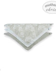 Baby bandana bib with floral pattern on a white background, branded 'Mother's Choice'.