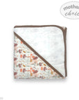 Mothers Choice 100% Cotton Baby Quilted Hooded Receiver - Forest Fantasy