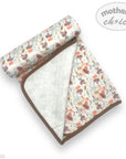 Mothers Choice 100% Cotton Baby Quilted Hooded Receiver - Forest Fantasy