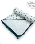 Mothers Choice 100% Cotton Baby Quilted Hooded Receiver - Emerald Receiver