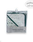 Mothers Choice 100% Cotton Baby Quilted Hooded Receiver - Emerald Receiver