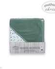 Mothers Choice 100% Cotton Baby Quilted Hooded Receiver - Sage / Grey Leaf
