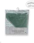 Mothers Choice 100% Cotton Baby Quilted Hooded Receiver - Sage / Grey Leaf