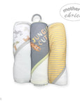 Mothers Choice 3 Piece Hooded Towels And 3 Piece Facecloths Jungle Cutie