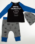 Mothers Choice Boys 3 Piece Set - Who You Calling Little Monster