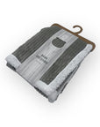 Mothers Choice Sherpa Fleece Stripe Blanket Grey