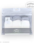 Pack of baby booties with 'Mother's Choice' branding on a white background