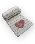 M/C PRINTED FLANNEL BLANKET GIRL'S LOVE YOU